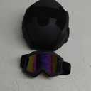 MICH Airsoft Helmet and Mask,with Side Rail & NVG Mount with Detachable and Adjustable Goggles CS Helmet Set (One Size, Color lenses)