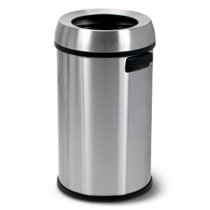 Simpli-Magic 65 Liter Open Top Trash Can, Commercial Grade, Stainless Steel