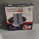 Portable Korean Style Stainless-Steel Barbecue Grill, Charcoal BBQ Round Grill Stove for Outdoor Camping, Picnicking & Parties 1~4 People, 13.8" DIA