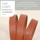2 x XZQTIVE 2 Pack Women's Skinny Leather Belt Thin Belt for Women with Gold Buckle Plus Size Waist Belt for Jeans Dresses Pants (Brown)
