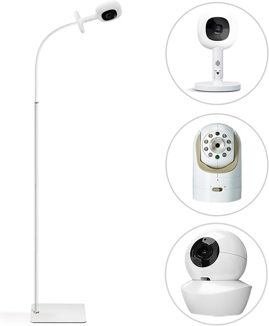 67" Adjustable Height Baby Monitor Floor Stand Compatible with Nanit Pro & Flex Stand, Babysense HDS2/V43, HelloBaby HB65/HB6550/Pro/HB6560/HB66, Infant Optics DXR-8 Pro, Also Cameras with 1/4 Connection