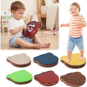 BALAPET 6 pcs Soft Foam Stepping Stones, Sensory Stepping Stones for Promoting KidssBalance & Coordination Skills, Non-Slip Balance Kids Stepping Stones Engaging Indoor & Outdoor Activity for Children
