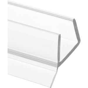 Prime-Line M 6262 Frameless Shower Door Bottom Seal for 1/4 in. Thick Glass Doors, Single Flap, 36 in., Clear Vinyl (Single Pack)