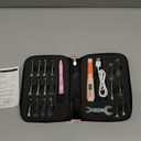 knitly Light Up Crochet Hooks Set with Digital Counter,18 Size Counting Crochet Hook with 2.014.0 mm Interchangeable Hooks,Ergonomic Crochet Kit&Gift for Arthritic Hands (Coral pink)