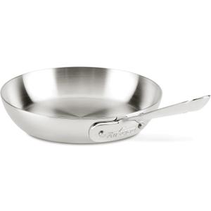 All-Clad D3 3-Ply Stainless Steel Fry Pan 7.5 Inch Induction Oven Broiler Safe 600F Pots and Pans, Cookware Silver