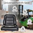 Universal Forklift & Tractor Seat with Adjustable Backrest Angle, Sliding Rail, Heavy-Duty Replacement Seat for Tractor, Excavator, Skid Steer, Backhoe, Dozer, Telehandler