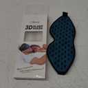 LitBear Breathable Sleep Mask, 3D Eye Mak Sleep for Side Sleepers Women Men, Light Blocking Sleeping Mask with Adjustable Strap, Soft Lightweight Eye Cover for Travel, Night Work, Nap, Office - Blue