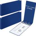 2 Pcs 8.5'' x 14'' Landscape 3 Ring Legal Size Binders 2 Inch Round Ring Binders Heavy Duty Economy Holds 8.5 '' x 14'' Paper for Artwork Blueprints, Office, Home, Work Places (Blue)