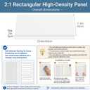 4 Pack High-Density Core with Fabric Cover Acoustic Panels(Linen White), 4Pack-24×12×2in