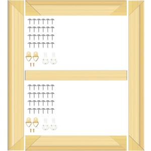ECOIOU DIY Canvas Stretcher Bars 24X36 Inch Canvas Frame, Sturdy Stretcher Frames for Oil Paintings, Prints, Paint by Numbers & Posters, Thickness 11/16" x Width 1-1/2" (Need Extra Size to wrap Around The Frame)