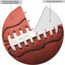 Football Christmas Tree Skirt 36 Inch Mat Funny Party Holiday Festive Decor Supplies for Home Occasion Ornament Decorations