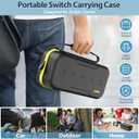 OIVO Switch OLED Carrying Case Compatible with Nintendo Switch & OLED, Portable Switch Travel Carry Case Fit for Joy-Con and Adapter, Hard Shell Protective Switch Pouch Bag with 20 Games, Yellow