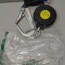 11FT Self Retracting Lifeline Fall Protection Retractable Safety Lanyard Rectracting Lifeline Personal Fall Arrest Protection ANSI Self Retractable Gear for Roofing Construction(Big Hook)