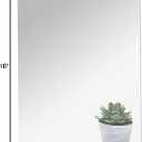 DARENYI 16"x12" Acrylic Mirror Sheet, Flexible Non Glass Body Mirror Tiles Large Self Adhesive Mirror Stickers for Bathroom Bedroom Home Wall Decor (1pc)