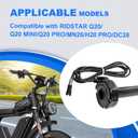 Q20 Full Twist Throttle with Rolling Bearing, Ebike Throttle Grip Cable Kit Compatible with Q20 Electric Dirt Bike