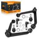Front Upper Control Arms Kit Compatible with Dodge Ram 1500 2002-2005 + Lower Ball Joints + Outer Tie Rod Ends, K7424 K7411 ES3538 Front End Suspension kit