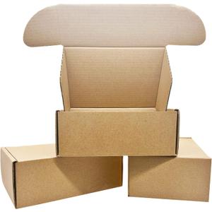 6 x 2.6 x 2 Inches Small Shipping Boxes 50 Pack Corrugated Cardboard Packaging Business Moving Mailing Box