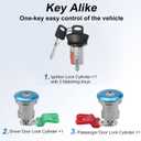 Door Lock Cylinders Ignition Switch with Keys Compatible with Ford F150 F250 F350 Super Duty Excursion Explorer Expedition Replace#: LC6177, DL5886, 597638 (No chip)