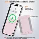 for Magsafe Wallet, 180 Adjustable Phone Grip & Card Holder, Strongest Magnetic Wallet for iPhone 17/16/15/14/13/12 Series, Holds 6+ Cards, Hidden Slot, RFID Blocking with Adjustable Stand