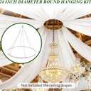 24 Inch Ceiling Drapes Hanging Kit, Stainless Steel, for 6 Panels