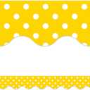 Teacher Created Resources Yellow Mini Polka Dots Border Trim, Yellow (4668)