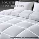 DOWNCOOL Comforters Oversize King Size, White All Season Duvet, Lightweight Quilt, Down Alternative Hotel Comforter with Corner Tabs (White, Oversize King 116x98 Inches)