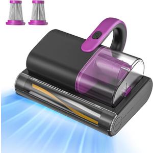 Bear Mattress Vacuum Cleaner, Bed Vacuum Cleaner with 253.7nm UV-C Light, 140°F Heat, HEPA Filter, 15Kpa Strong Suction Versatile Handheld Vacuums for Bed, Sofa, Couch, Dust & Pet Hair(Corded)