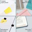 POPRUN Pocket Monthly Planner 2026-2027 (Pocket- 4''x 6.25'' Soft Leather Cover) - 18 Month Calendar Book for Purse (Jan.2026 - Jun. 2027), 100 GSM Thick Paper - Black