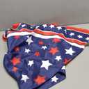 4th of July Tablecloth Round 60 Inch Patriotic Independence Day American Flag Table Cloth Washable Navy Blue Memorial Day Table Cover for Kitchen Dinner Room Holiday Picnic Party Indoor Outdoor Decor
