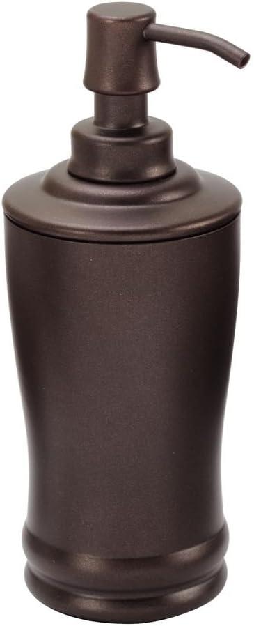 iDesign Metal Tall Liquid Soap Dispenser Pump, The Olivia Collection  8 Oz., Bronze