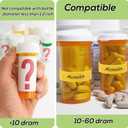 3 x 18pcs Clips for Pill Bottles, 3 Sizes Reusable Medicine Bottle Label Clips with Marker Pill Bottle Label Clips Medicine Bottle Clips Pill Organizer for Easy Medication Identification