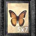 Vintage Picture Frame, Decorative Wall Hanging and Tabletop Display Photo Frame (Black, 5X7)