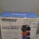 Macnaught Retractable Garden Hose Reel, 82 Ft Water Hose Reel Heavy Duty Retractable Hose with Metal 180 Swivel Rotation Bracket for Wall Mount - Gray