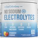 Low Sodium Electrolytes - 60 Servings - Strawberry Lemonade - Sugar Free Electrolytes Powder - Electrolytes Without Sodium - Low Sodium Electrolyte Powder