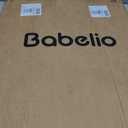 Babelio Baby Gate for Doorways and Stairs, 26-31" Pet Gate with Wide Walk Thru Door and Lock Indicator, No Drill Pressure Mounted Safety Gate with Double Lock and Self-Closing, Black