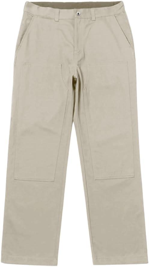 Palm Tree Crew Men's Straight Leg Heavy-Duty Carpenter Pants (Beige, M)