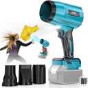 Leaf Blower Cordless Compatible with Makita 18V: 800000RPM Portable Dust Cleaner, Electric Handheld Turbo Jet Blower Lightweight with Brushless Motor for Patio Cleaning Garden Lawn Care (No Battery)