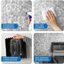 3D Metal Peel and Stick Backsplash for Kitchen,Mini Hexagon Tile Stickers Self Adhesive Wall Tiles Heat Resistant(8 Sheets,Silver)