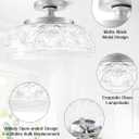 Semi Flush Mount Ceiling Light, 12 Inch Large Silver Ceiling Light Fixture, 3-Light Globe Glass Farmhouse Kitchen Lighting Fixtures for Bathroom, Hallway, Dining Room (Bulb Not Included)