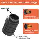 4 x Tire Valve Stem Caps, Black, 6 pcs/Pack, Anodized Aluminum Tire Valve Cap Set, Corrosion Resistant, Universal Stem Covers for Cars Trucks Motorcycles SUVs and Bikes (Black)