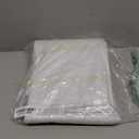 PANGSINNE 100% Blackout Ivory Curtains 63 inches Long Back Tab Rod Pocket 2 Panels Set Linen Curtain Thermal Insulated Textured Short Blackout Curtains for Bedroom Darkening 52x63 White