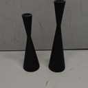 Vixdonos Metal Candle Holders Taper Candlestick Holders Set of 2 Table Decorative Candle Stand for Wedding, Dinning, Party,Home Decor (Matte Black)