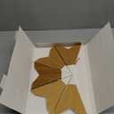 SUNBEAUTY 8-Pointed 12 Inch Paper Star Lanterns Brown Wooden Christmas Lanterns Hanging Lamp Paper Decorations Shade Wedding Birthday Christmas Home Party Decorations