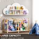 Stuffed Animal Storage Zoo, Wooden Toy Organizers and Storage, Large Capacity Kids Stuffy Organizer, Space Save Stable Plushies Holder Cage for Toddler Room, Bedroom, Playroom & Nursery
