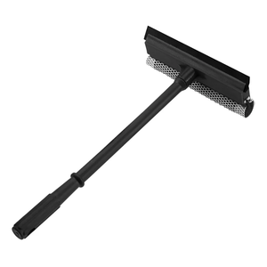 Turtlewax 15.9" Window Squeegee for Car,2 in 1 Window Cleaner with Long Stainless Steel Handle,Sponge Car Squeegee for Gas Station, Glass,Shower,Outdoor High Window Cleaning (15.9")