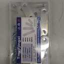 108PCS 4Sizes Flat Metal Brace Brackets Mending Plates for Wood Stainless Steel Bracket Plate with Holes (46mm/56mm/76mm/96mm) YY001 (Silver)