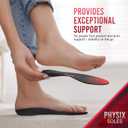 Physix Gear Orthotic Insoles for Men & Women - Arch Support Orthotics Insole, Orthopedic Insoles, Inserts for Men & Women, Foot Insoles for Plantar Fasciitis Comfort, Shoe Insert, Feet, Red/Black, L