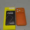 JETech Matte Case for iPhone 17 Pro 6.3-Inch, Shockproof Military Grade Drop Protection, Full Camera Lens Protection, Frosted Translucent Back Minimalist Phone Cover (Orange)