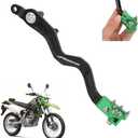 JFG RACING Motorcycle Folding Rear Brake Pedal Foot Lever CNC for KLX300R KLX250/D-TRACKER 2001-2020 KLX300 2021 KLX300SM 2021 Dirt Bike Green