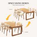 Kitchen Dining Chairs Set of 4 Modern Soft Linen Farmhouse Dining Room Chair with Metal Legs, Beige/Original